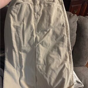 We The Free women’s Cream Corduroy skirt